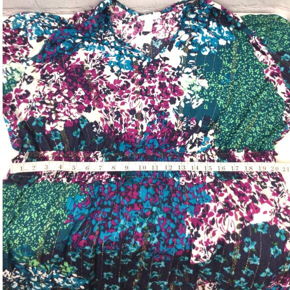 London Times Woman Peasant Balloon Sleeve Garden Floral Maxi Dress Size 20W - Picture 11 of 11